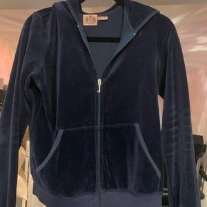 Juicy Couture Velour Track Jacket (Navy)